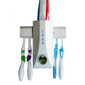 Automatic Plastic Toothpaste Dispenser / Toothbrush Holder Set